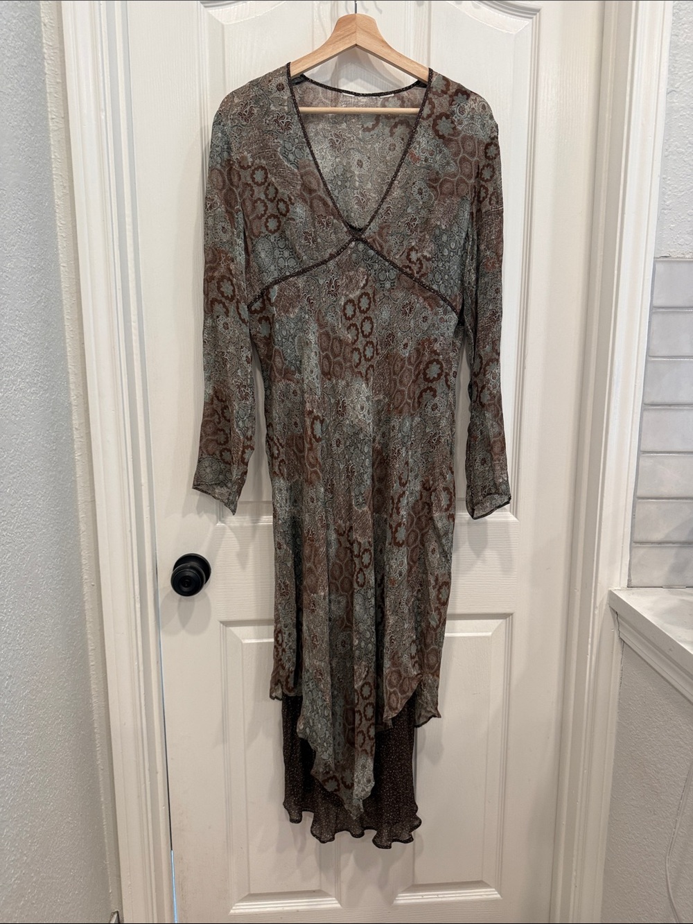 J.jill Fairycore y2k vintage dress scarf hem